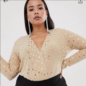 ASOS CURVE  Plunge bodysuit
